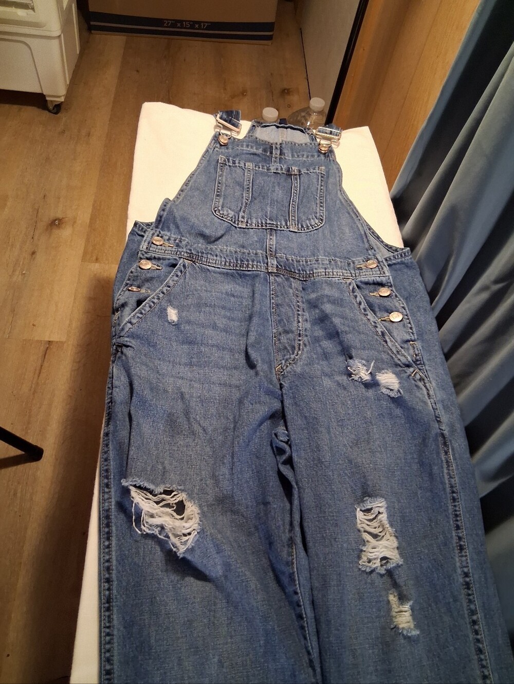 BOGO On DENIM-GAP Blue Distressed Denim Overalls - Women's Jeans